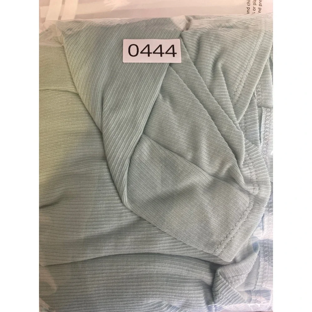 See You Monday Sage Green Ribbed Maxi Dress Flutter Sleeve V-Neck‎ XL NWT